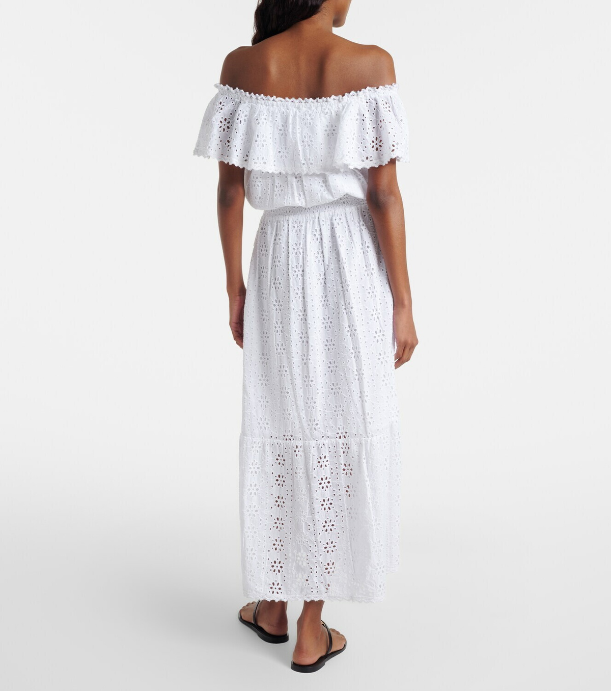 Melissa Odabash Larna broderie anglaise cotton midi dress