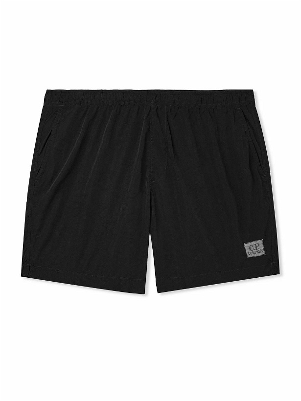 Photo: C.P. Company - Slim-Fit Mid-Length Logo-Appliquéd Swim Shorts - Black