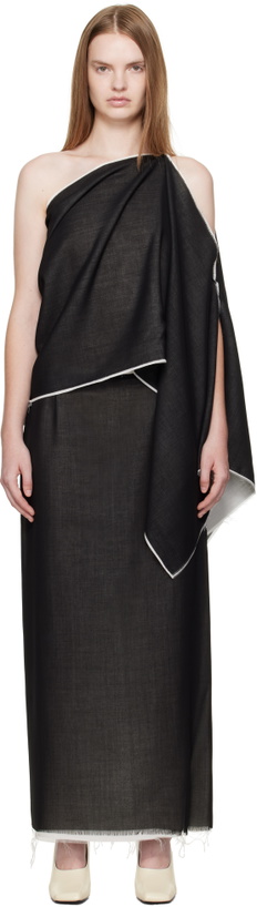 Photo: La Collection Black Macha Raw Scarf Top