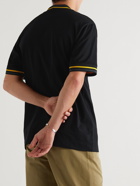 Fendi - Contrast-Tipped Cotton-Jersey T-Shirt - Black
