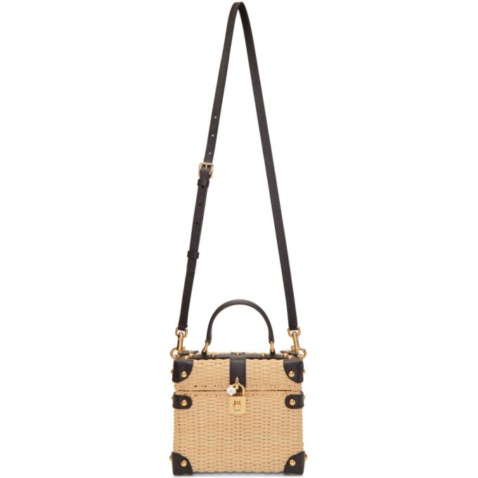 DOLCE & GABBANA Dolce medium woven raffia shoulder bag