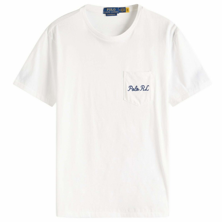 Photo: Polo Ralph Lauren Men's Tennis Club Bear T-Shirt in Sp25 White Hrtg Icons Bear