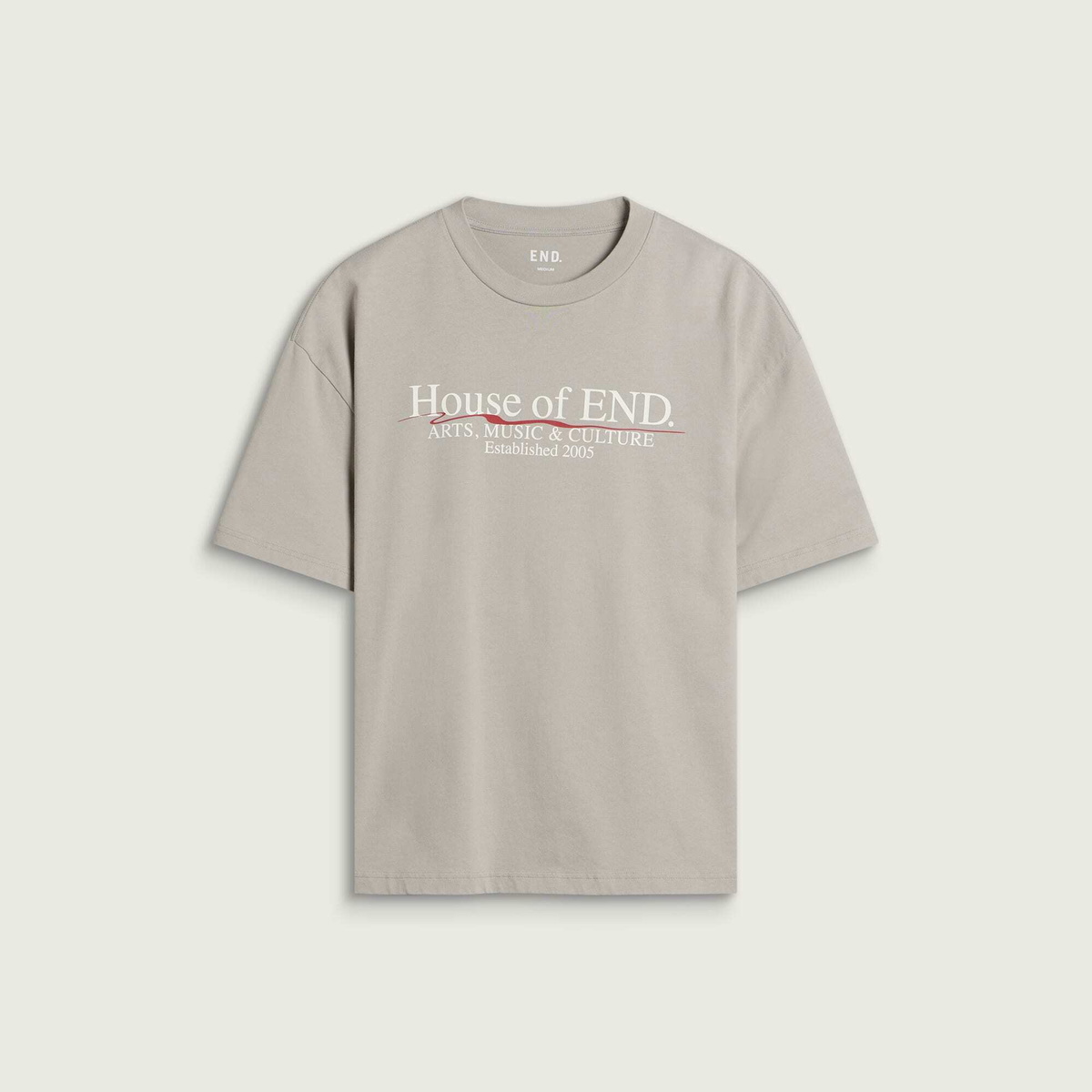 END. Underline T-shirt in Washed Grey