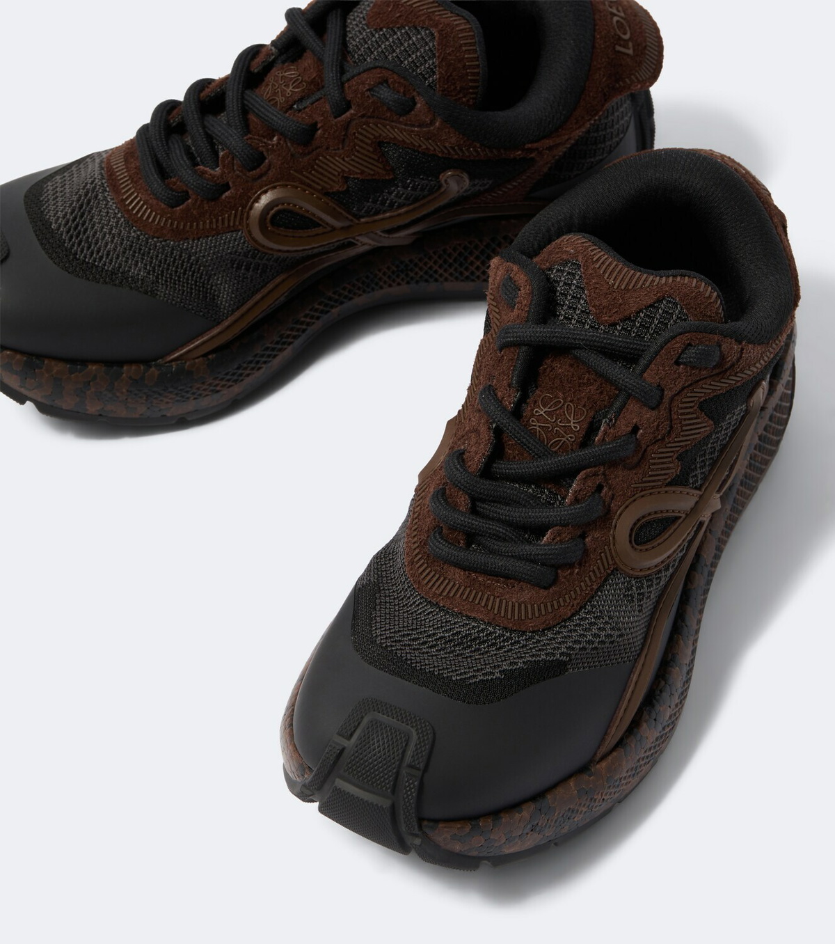Loewe Pogo suede-trimmed sneakers