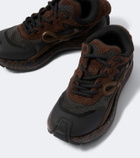 Loewe Pogo suede-trimmed sneakers