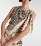 Loewe Paula's Ibiza striped silk satin top