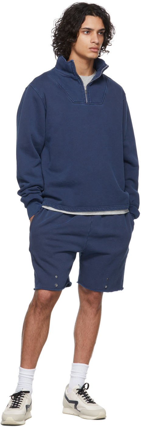 Les Tien Blue Half-Zip Yacht Sweatshirt Les Tien