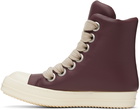 Rick Owens Purple Jumbo Lace Padded Sneakers