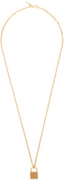 Emanuele Bicocchi Gold Padlock Necklace