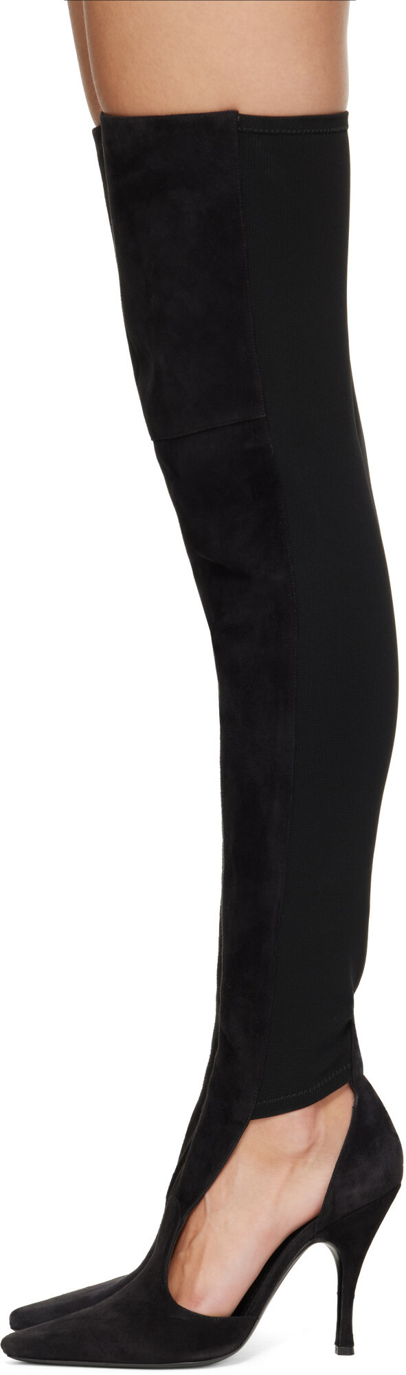 ALAÏA Black Cut Out High Boots