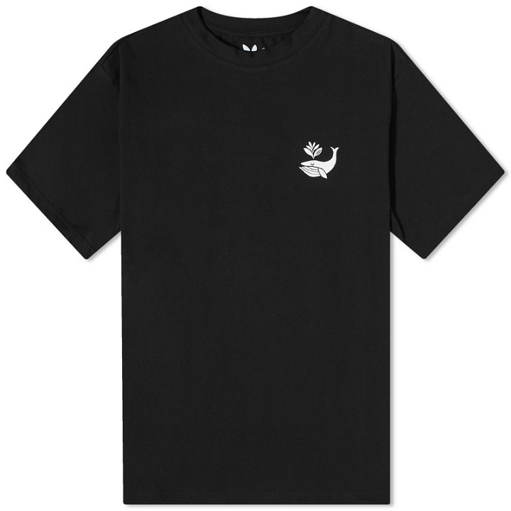 Photo: Magenta Men's Whale Plant T-Shirt in Black