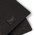 DOLCE & GABBANA - Logo-Appliquéd Pebble-Grain Leather Bifold Wallet - Black