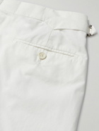 Ralph Lauren Purple label - Tapered Pleated Cotton-Poplin Trousers - White