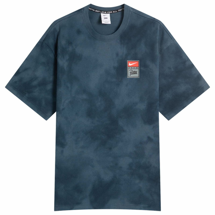 Photo: Nike x PATTA GX T-Shirt in Squadron Blue/Deep Ocean/Dark Obsidian