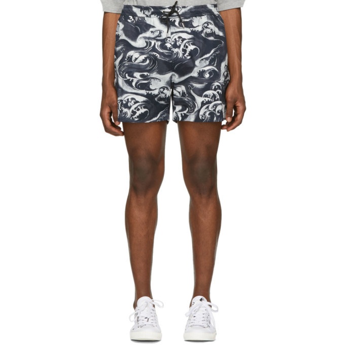 Photo: McQ Alexander McQueen Navy and White Holiday Shorts