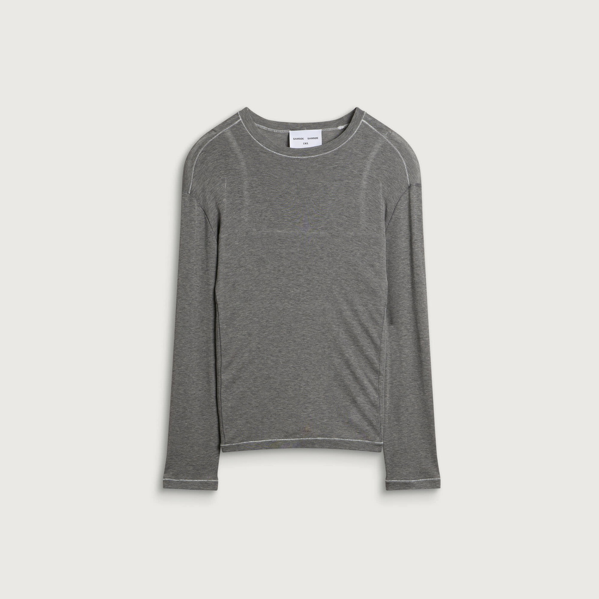 END. x Samsøe Samsøe Men's Sadango LS T-Shirt in Grey