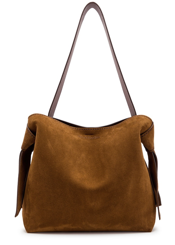 Photo: Acne Studios Musabi Suede Tote bag - Brown - One Size