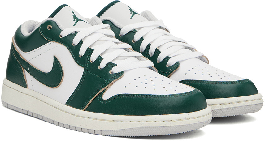 green and white low top jordan 1