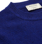 Maison Kitsuné - Logo-Appliquéd Wool Sweater - Blue