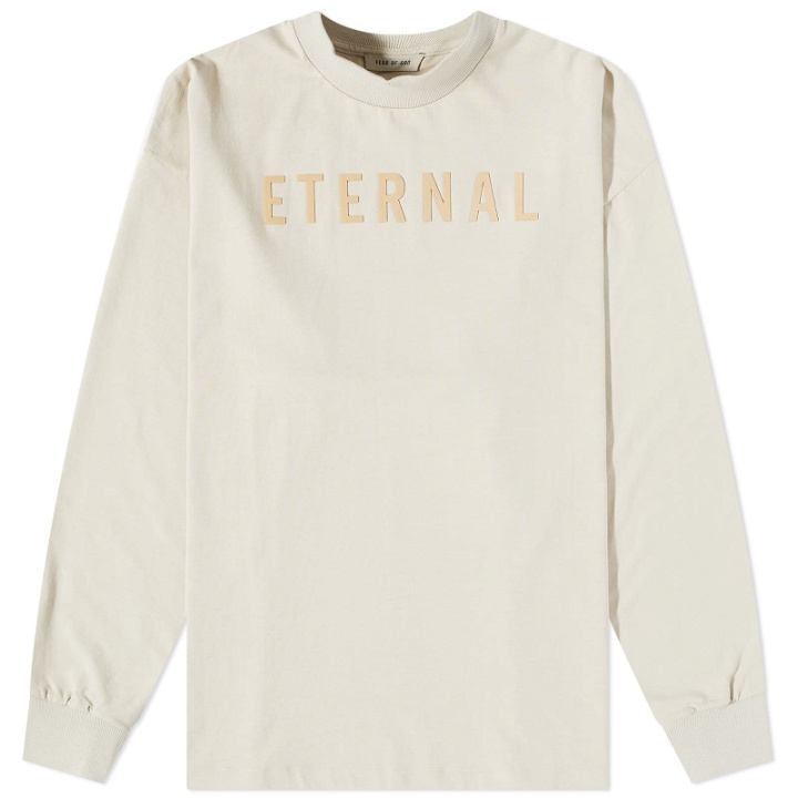 Photo: Fear Of God Men's Long Sleeve Eternal Cotton T-Shirt in Warm Heather Oatmeal
