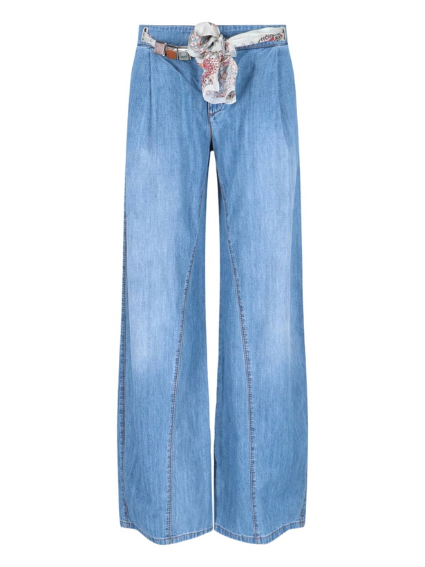 Photo: Ermanno Scervino Palazzo Jeans With Stones And Belt
