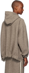 UMBER POSTPAST Beige Wool Felted Hoodie