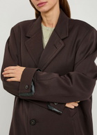 Maison Margiela Single-breasted Wool Coat Dark Brown