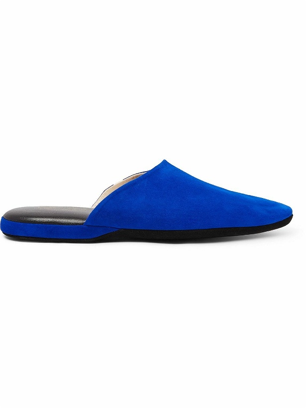 Photo: Charvet - Suede Slippers - Blue