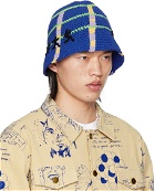 KidSuper Blue Running Man Crochet Hat