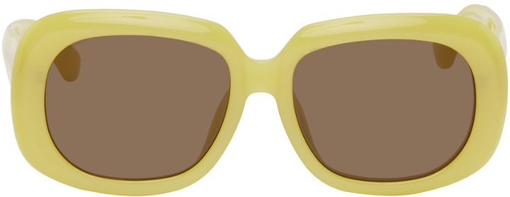 Photo: Dries Van Noten Yellow Linda Farrow Edition 75 C2 Sunglasses