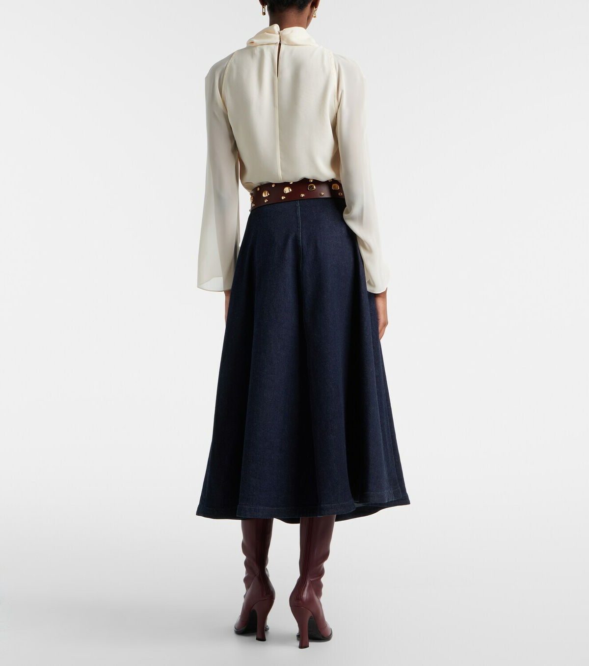 Altuzarra Varda denim midi skirt