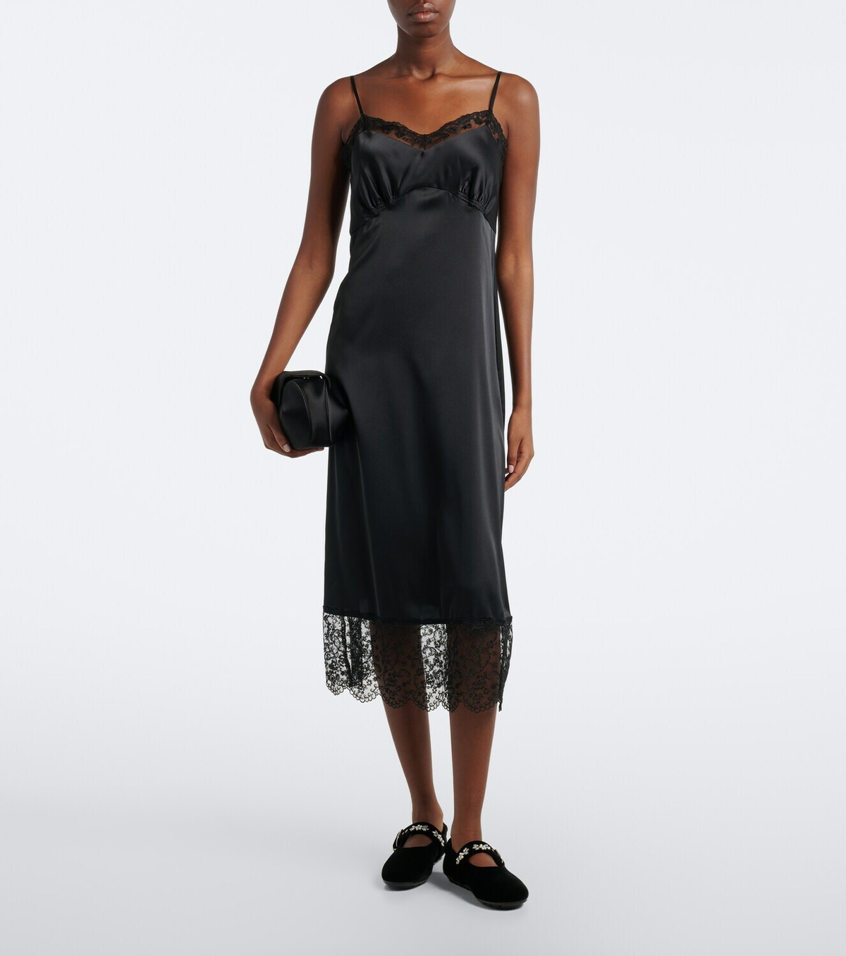 Simone Rocha Embellished velvet Mary Jane flats