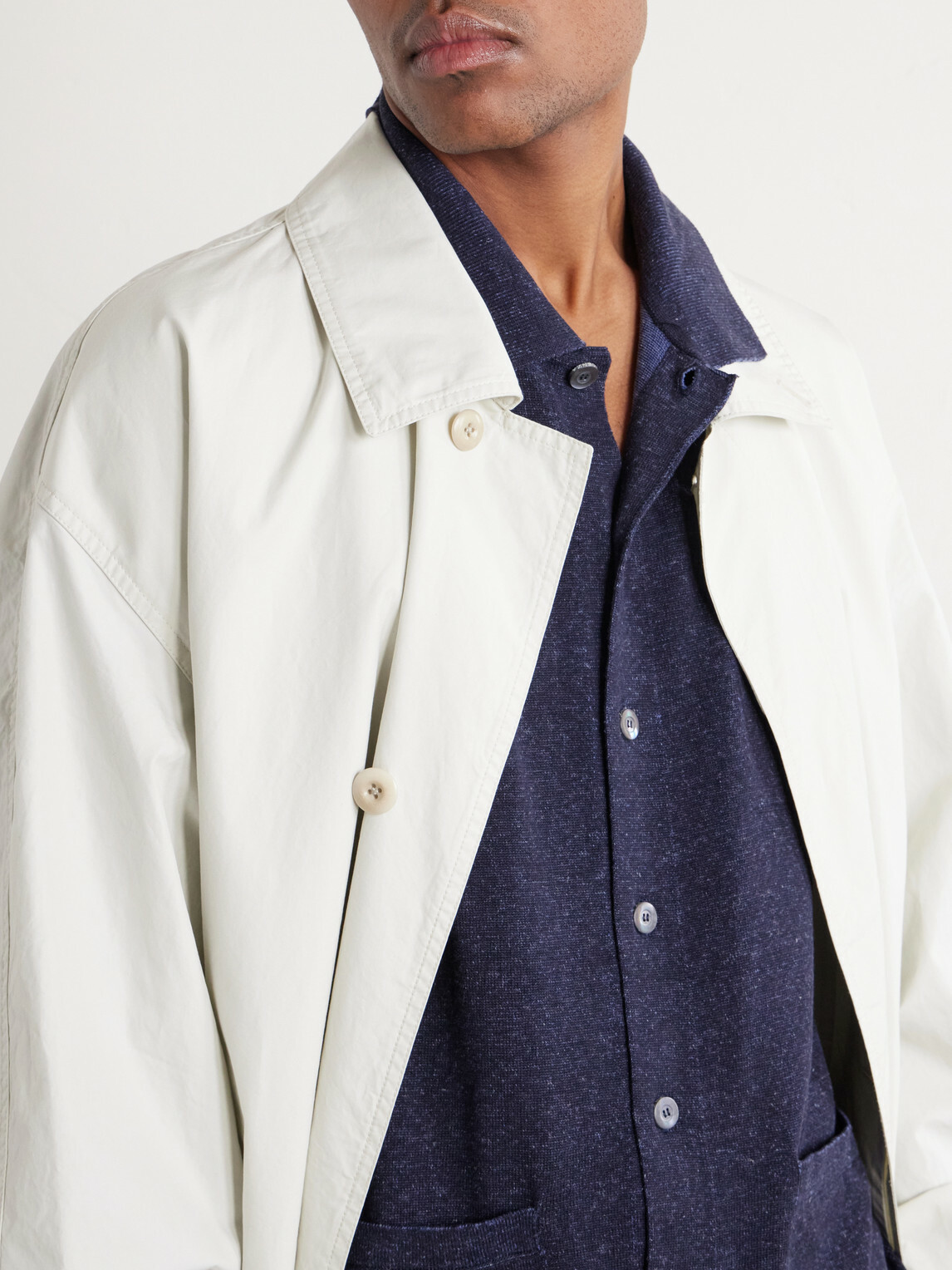 PIACENZA 1733 - Silk and Linen-Blend Chore Overshirt - Blue