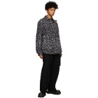 Sacai Black and Grey Wool Leopard Shirt