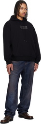MM6 Maison Margiela Black Logo Patch Hoodie