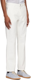 MM6 Maison Margiela Off-White Four-Pocket Jeans