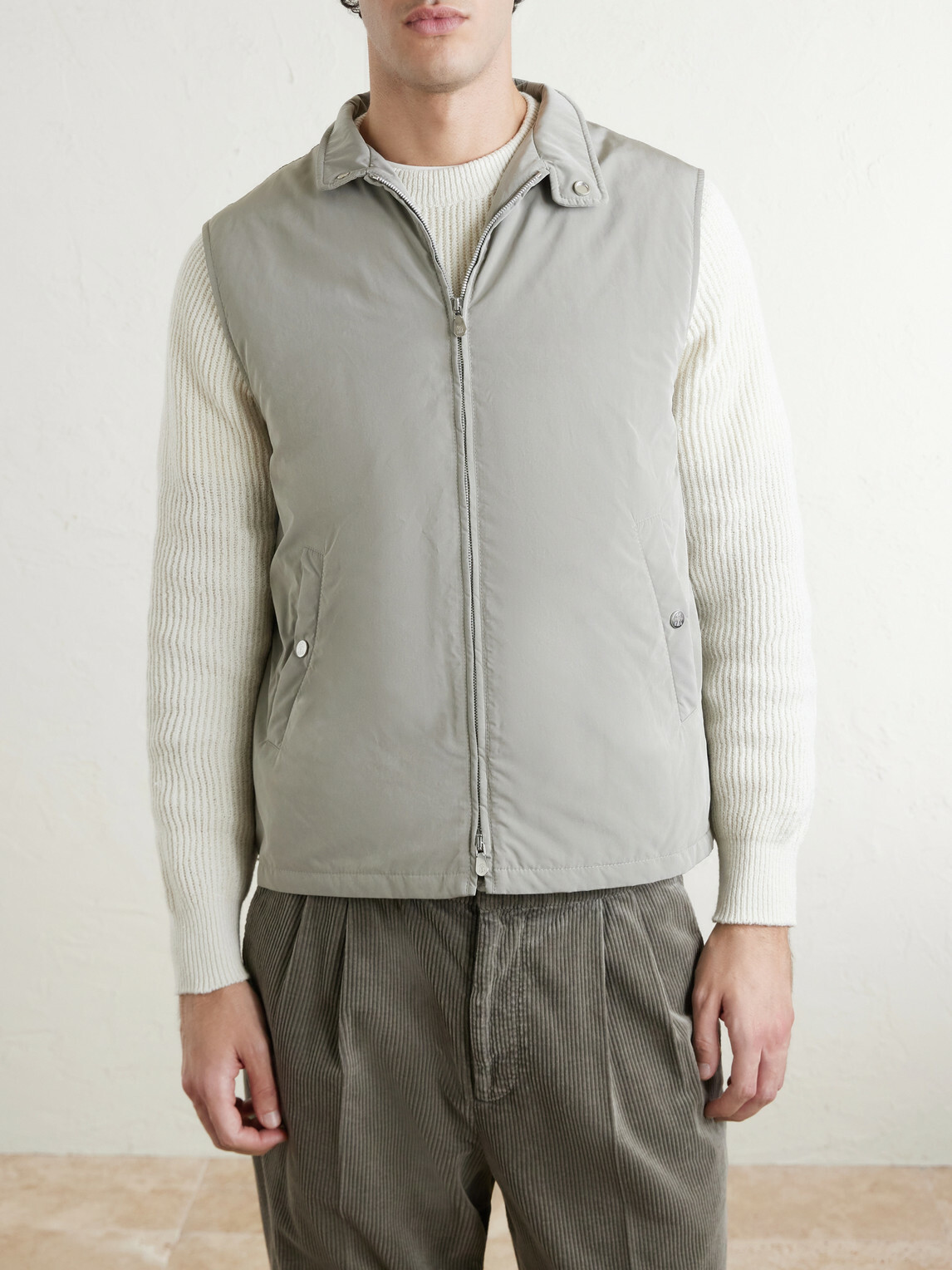 Brunello Cucinelli - Padded Shell Gilet - Gray