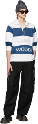 Saintwoods Navy & White Stripe Rugby Polo