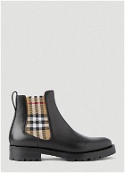 Burberry Check-Panel Chelsea Boots female Black