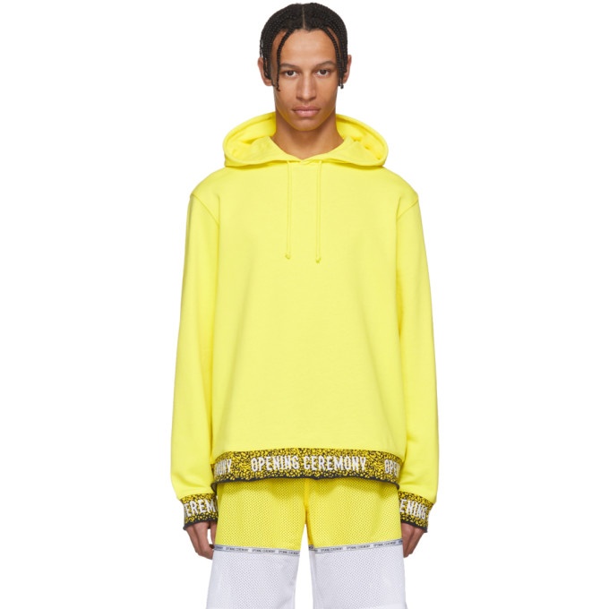 Photo: Opening Ceremony Yellow Limited Edition Elastic Logo Hoodie