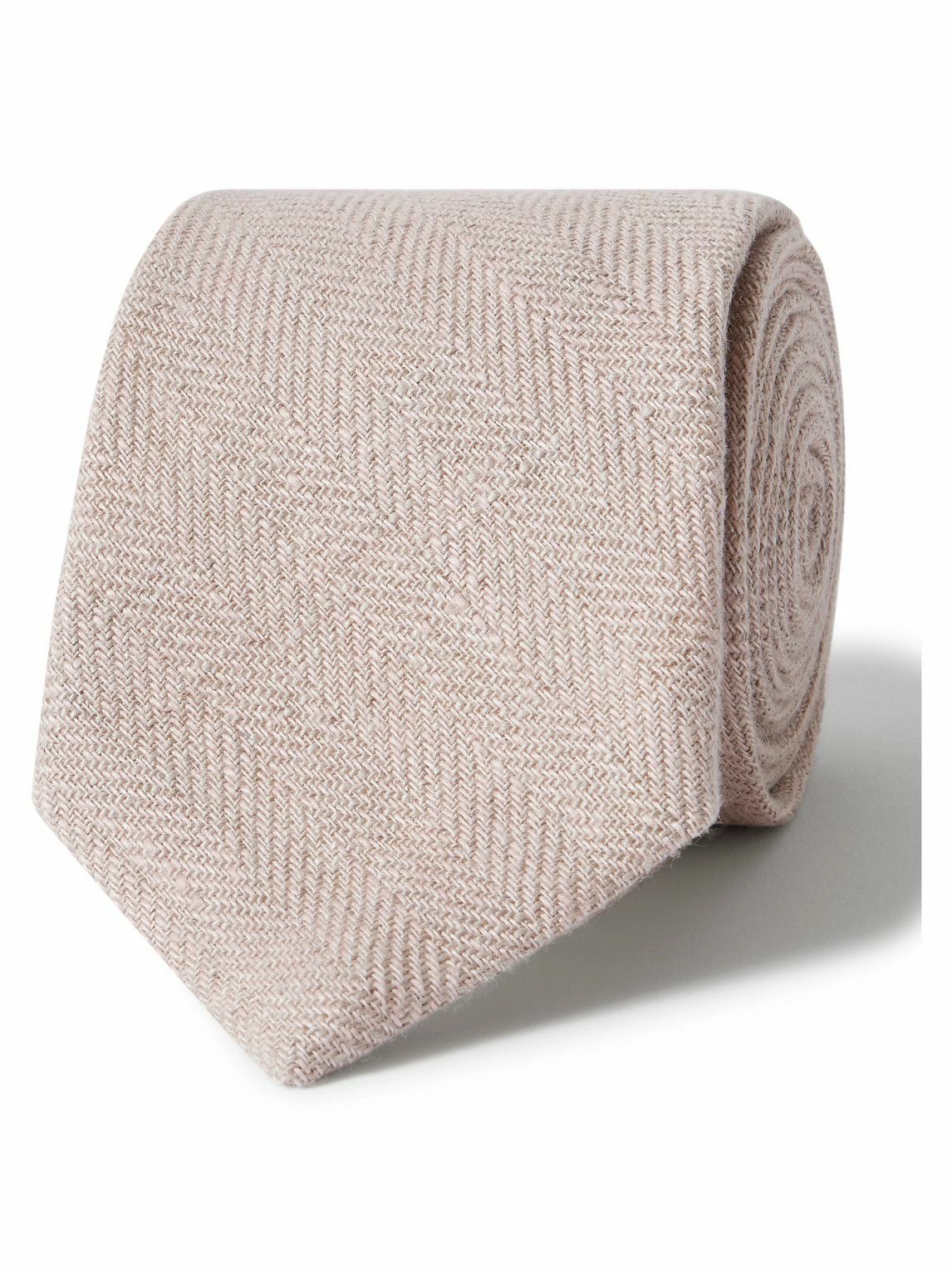 Oliver Spencer - 8cm The Southwell Herringbone Linen Tie