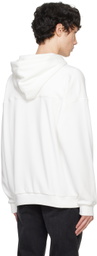 ZEGNA White Dropped Shoulders Hoodie