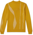 A-COLD-WALL* - Logo-Embroidered Intarsia Wool Sweater - Yellow