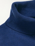 William Lockie - Oxton Cashmere Rollneck Sweater - Blue