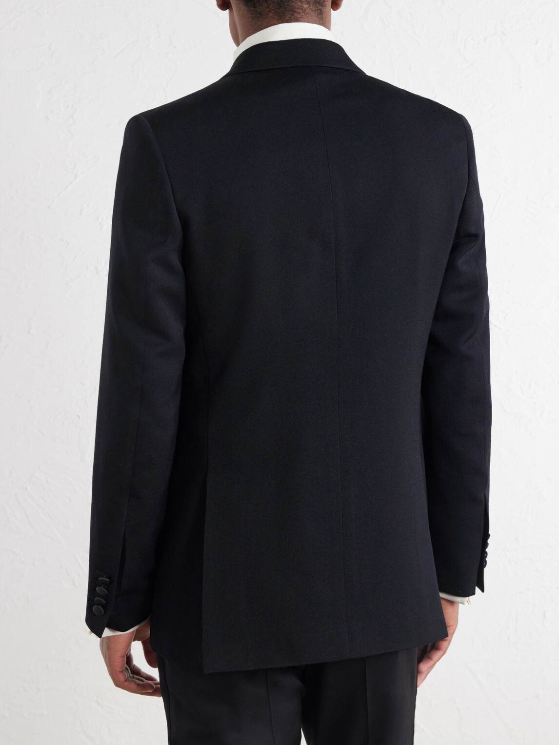 Favourbrook - Grosgrain-Trimmed Double-Breasted Wool Tuxedo Jacket - Black