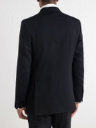 Favourbrook - Grosgrain-Trimmed Double-Breasted Wool Tuxedo Jacket - Black