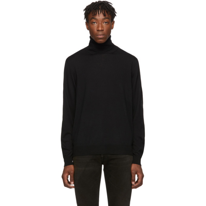 Photo: Balenciaga Black and Red Fine Wool Turtleneck