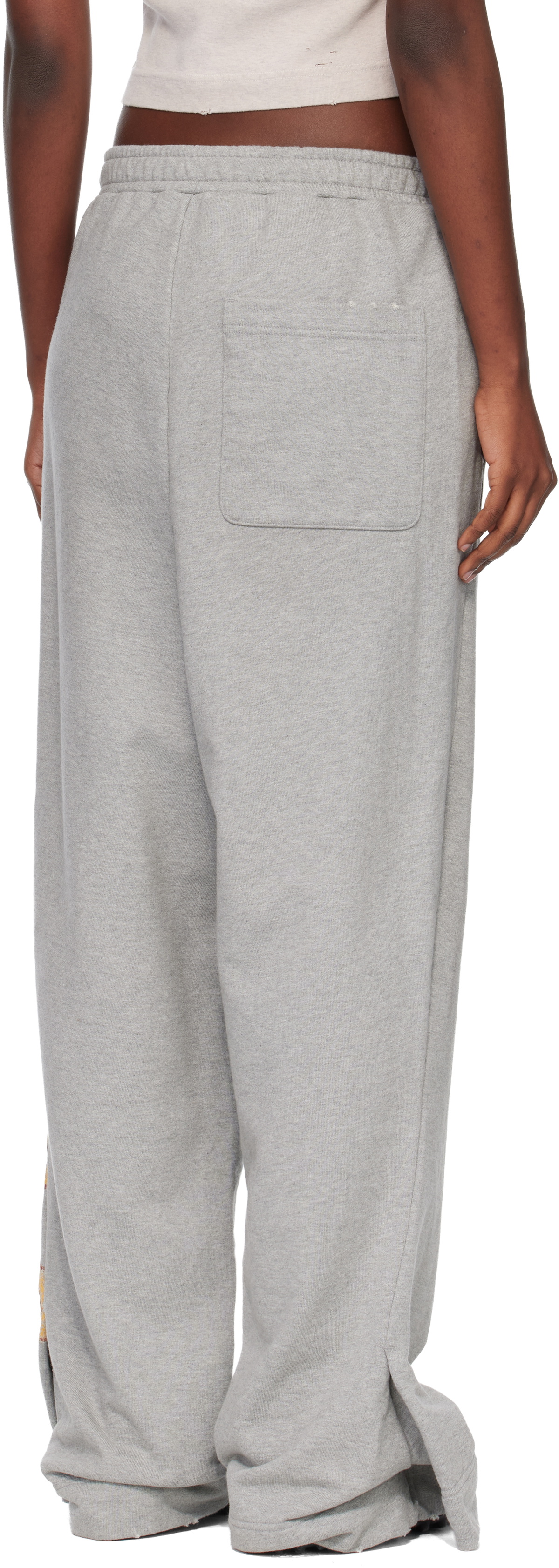 Maison MIHARA YASUHIRO Gray College Print Sweatpants