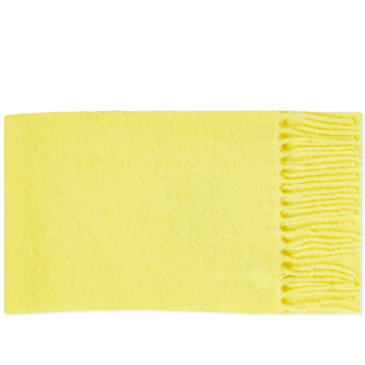 Maison Kitsuné Women's Baby Alpaca Plain Scarf in Lemon