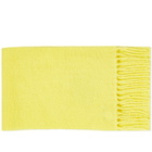 Maison Kitsuné Women's Baby Alpaca Plain Scarf in Lemon
